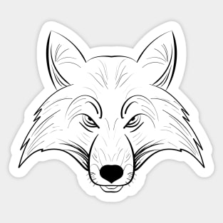 fox head art Sticker